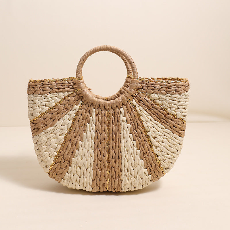 Trendy Tote Bag In Modern Wave Pattern Bowlift