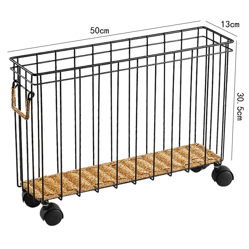 Unisex Modern Storage Basket with Wheels Bowlift