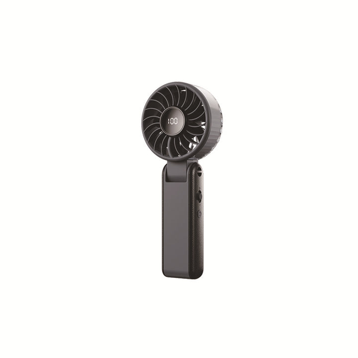 Ladies Portable Mini Hand Fan with Digital Display Bowlift