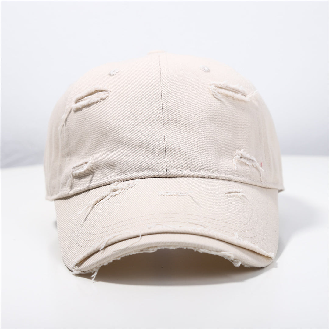 Men's Distressed Classic Cotton Baseball Cap Bowlift