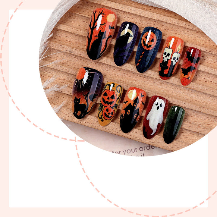 Halloween-Themed Press-On Nail Set Bowlift 1788495816
