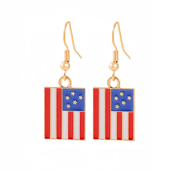 Women nan enamel horseshoe earrings with star motif and fishhook closure Bowlift