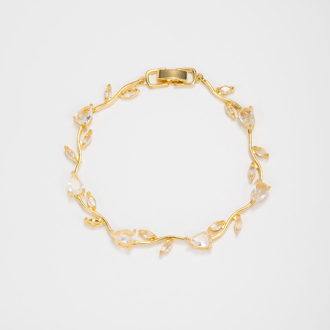 Elegant Floral Design Statement Bracelet Bowlift