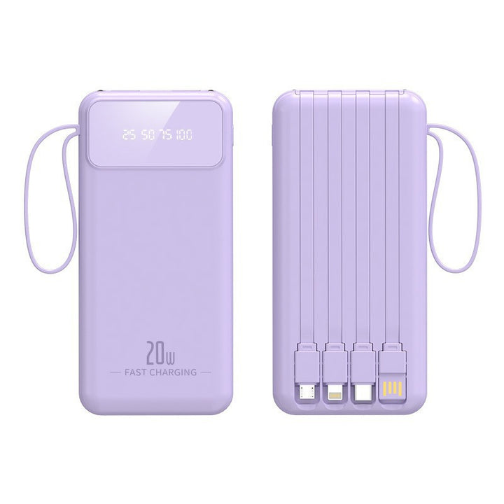 Powerbank with multifunctional charging cables and digital charging display Bowlift