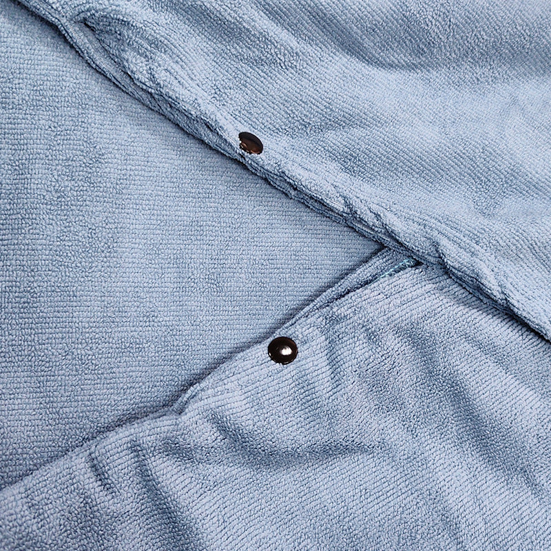 Fluffy Hooded Bath Poncho Bowlift