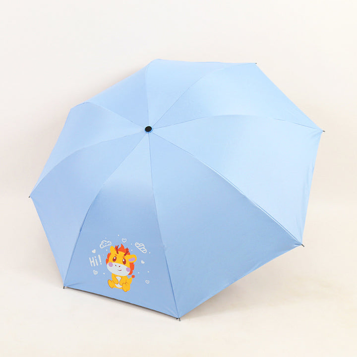 Women's Folding Umbrella with Fun Animal Design Bowlift