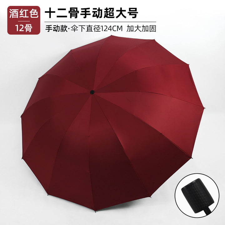 Women's Extra Large Umbrella with Reinforced Frame Bowlift