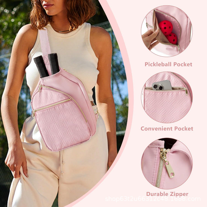 Sporty shoulder bag for tennis rackets with practical compartments Bowlift