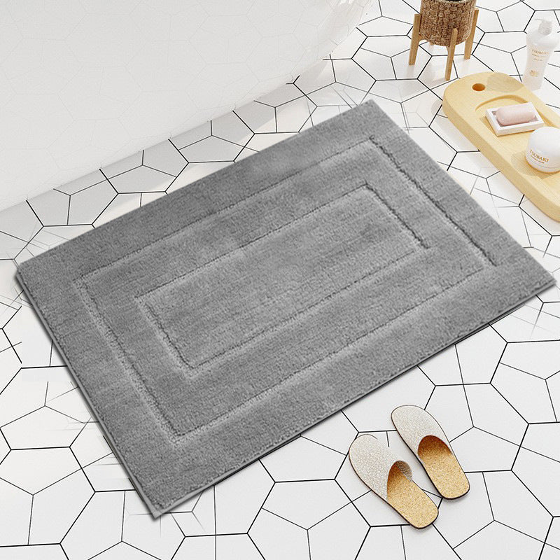 Plush Rectangular Bath Mat Set Bowlift