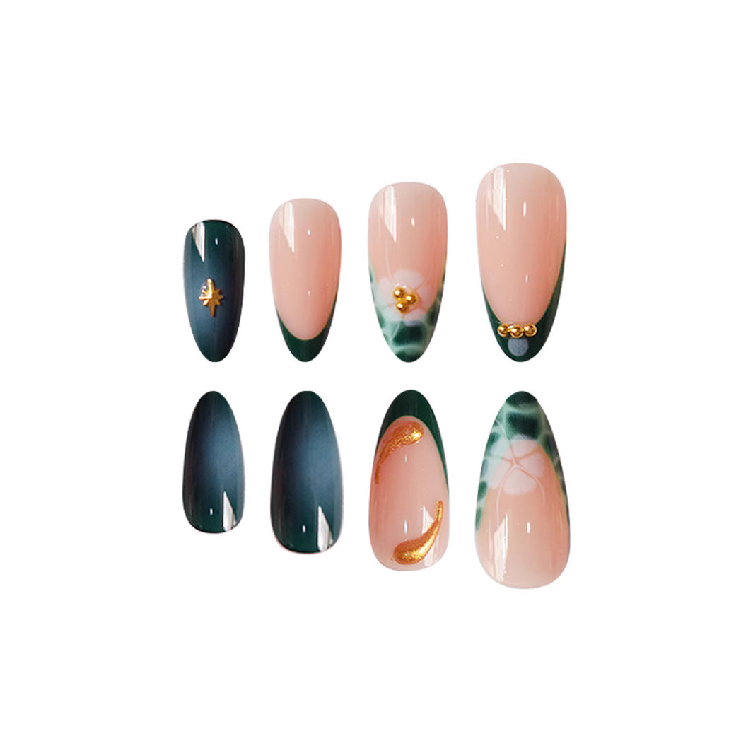 Chic Artistic Press-On Nail Set Bowlift