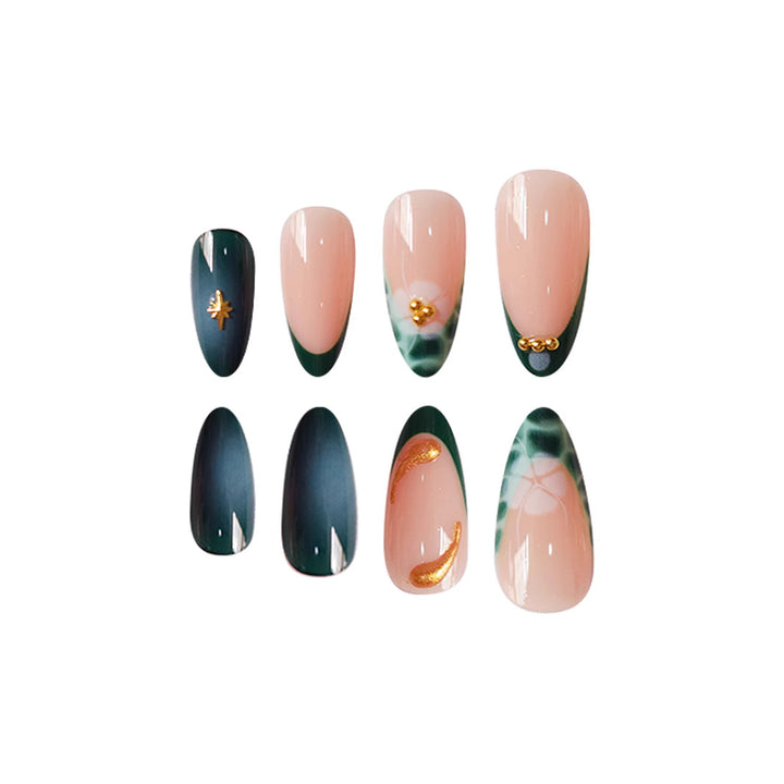 Chic Artistic Press-On Nail Set Bowlift