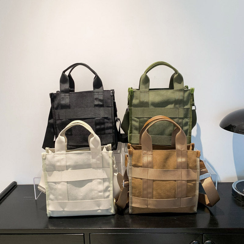 Versatile Canvas Shoulder Bag Bowlift