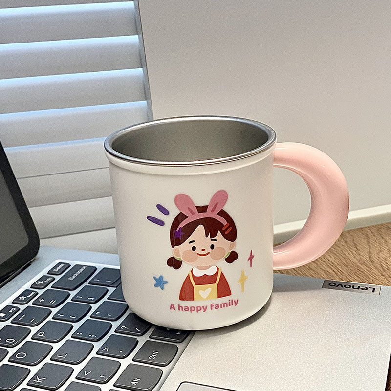 Stainless steel mug with funny family motif Bowlift