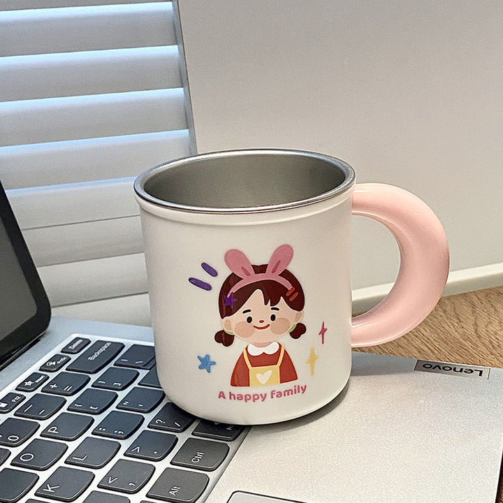 Stainless steel mug with funny family motif Bowlift
