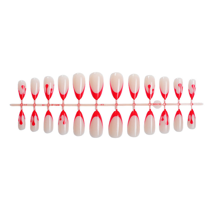 Artistic Gradient Design Press-On Nails Bowlift