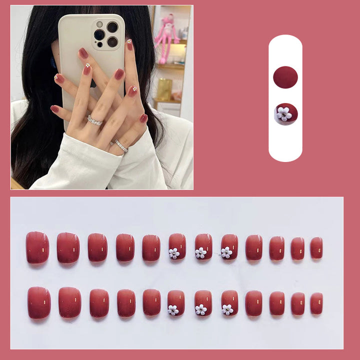Elegant artificial nails with floral designs Bowlift
