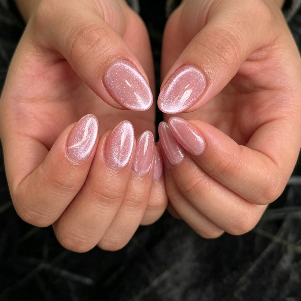 Glossy Almond-Shaped Press-On Nails Set Bowlift
