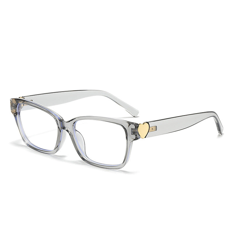 Women's fashionable square sunglasses with heart accents Bowlift