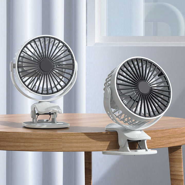 Portable table fan with clip function and quiet operation Bowlift