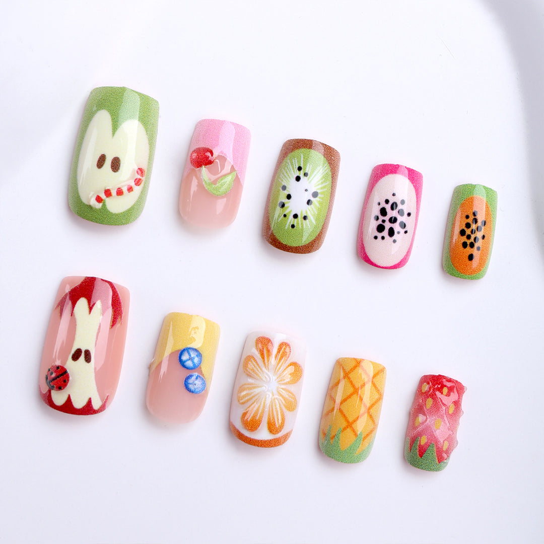 Creative Art Nails with Cheerful Fruit Design Bowlift