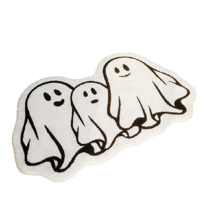 Ghost-Themed Plush Bath Mat Bowlift