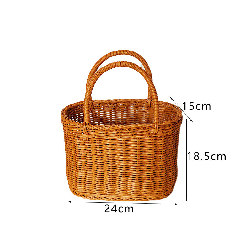 Ladies Handcrafted Basket with Sturdy Handles Bowlift
