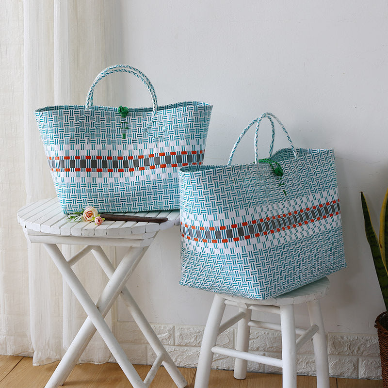 Large Capacity Woven Shopping Tote Bowlift