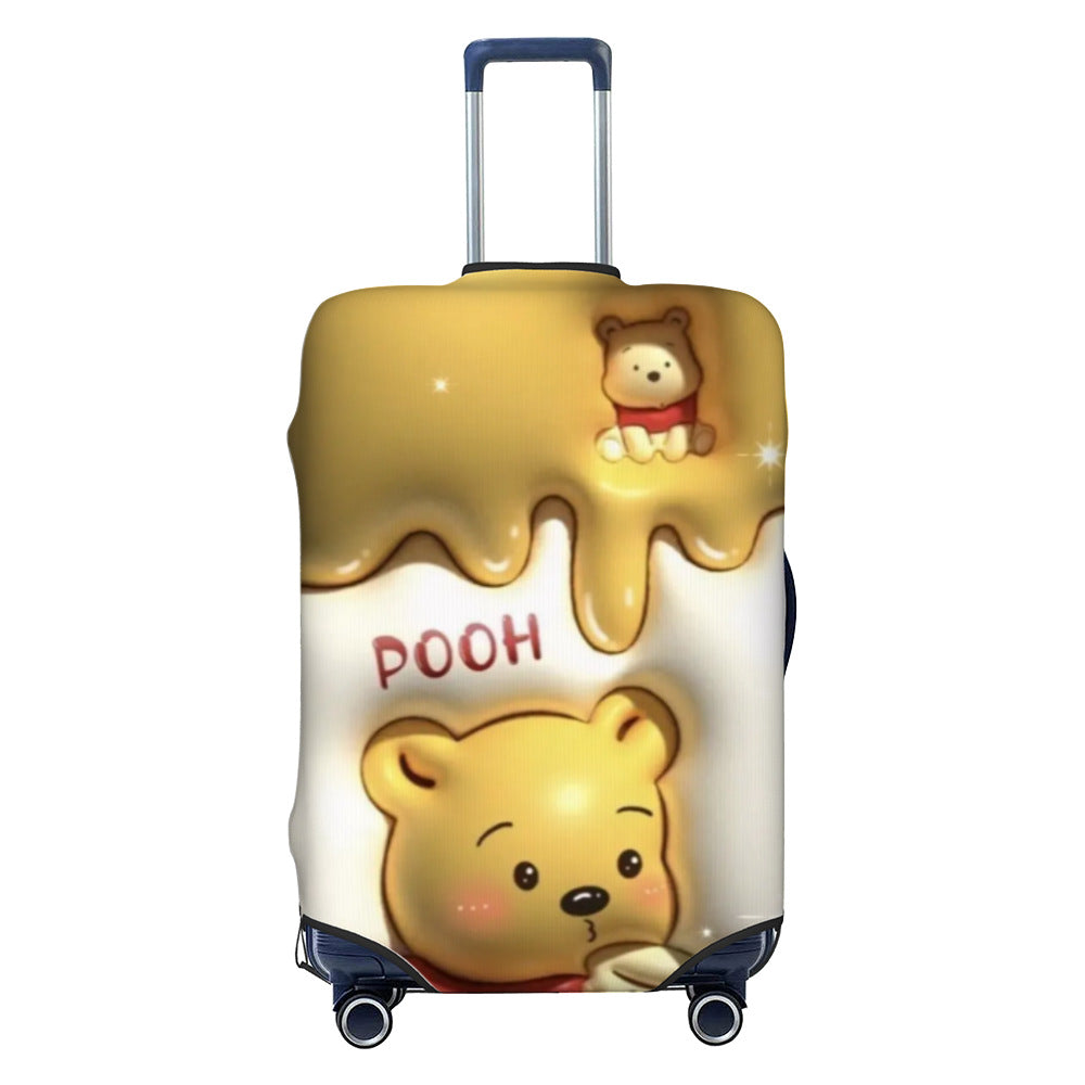 Unisex stretchable suitcase cover with impressionist landscape print and zipper for trolley with swivel wheels Bowlift