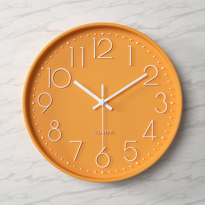 Modern Silent Quartz Large Round Wall Clock Bowlift