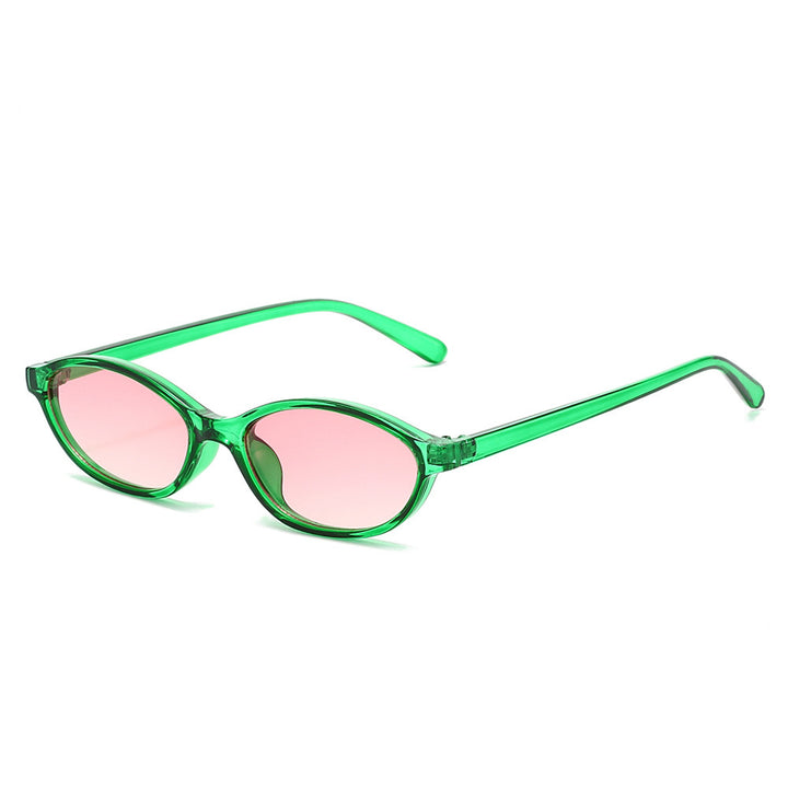 Retro-Inspired Slim Oval Sunglasses Bowlift