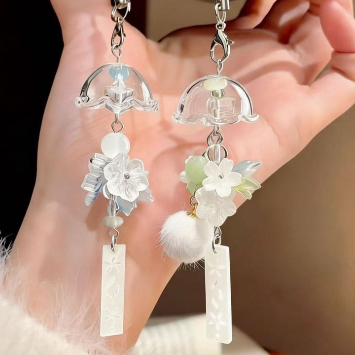 Decorative Floral Charm Keychain Bowlift