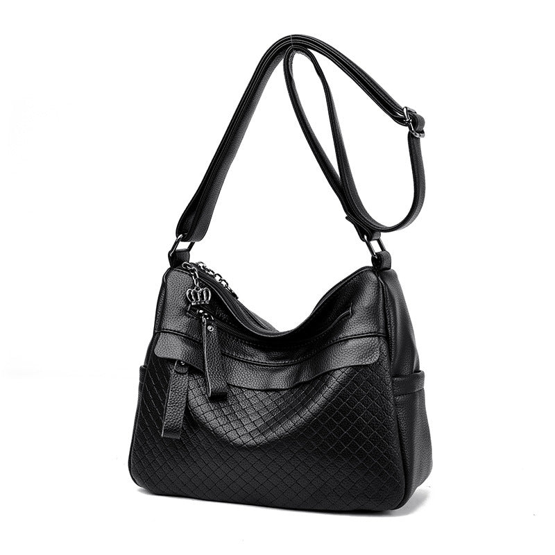 Textured Quilted Shoulder Bag Bowlift