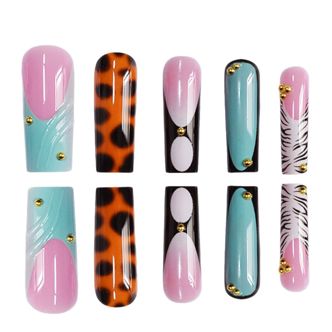 Artistic Long Acrylic Nail Enhancements Bowlift