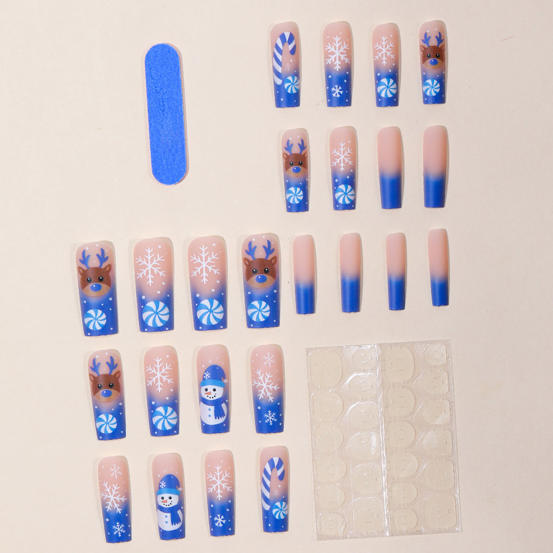 Festive Winter-Themed 3D Nail Art Extensions Bowlift