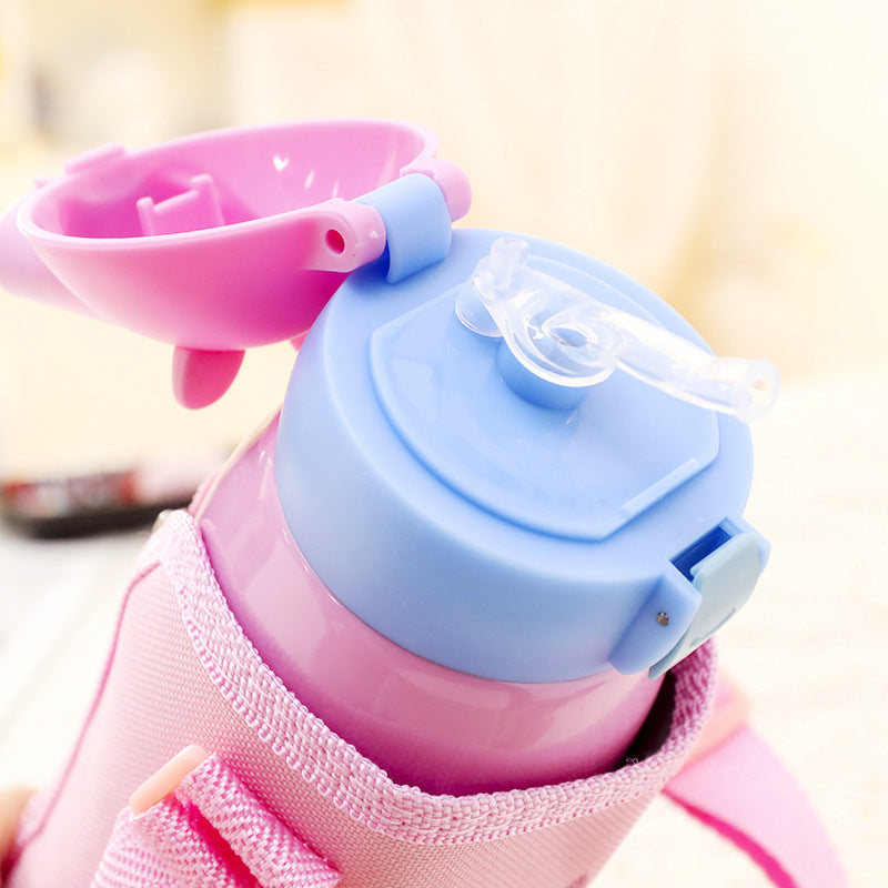 Women's Insulated Water Bottle with Playful Bunny Design Bowlift
