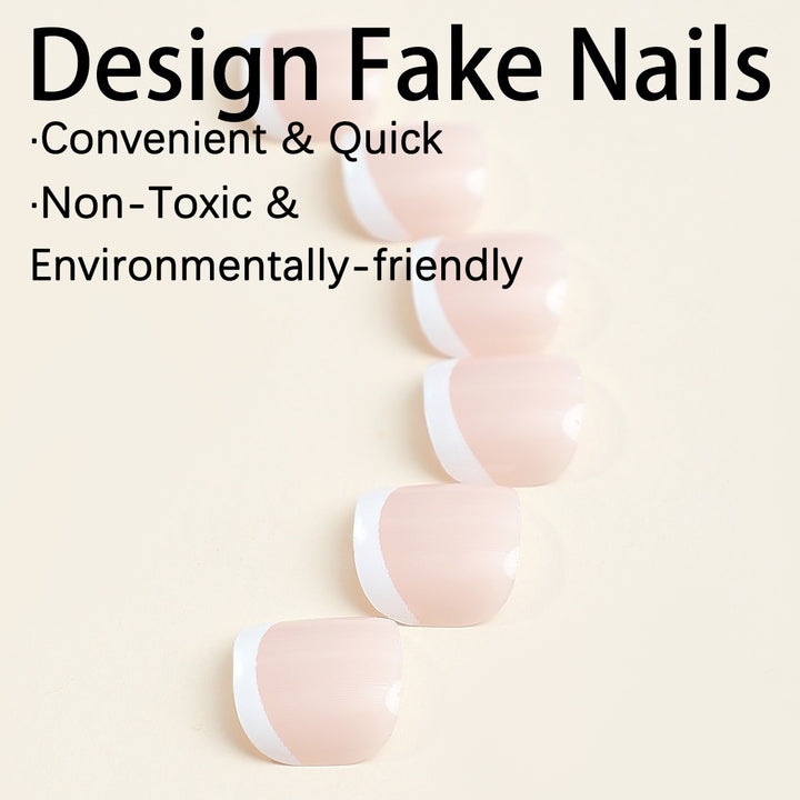 Artificial nail set with elegant design elements Bowlift
