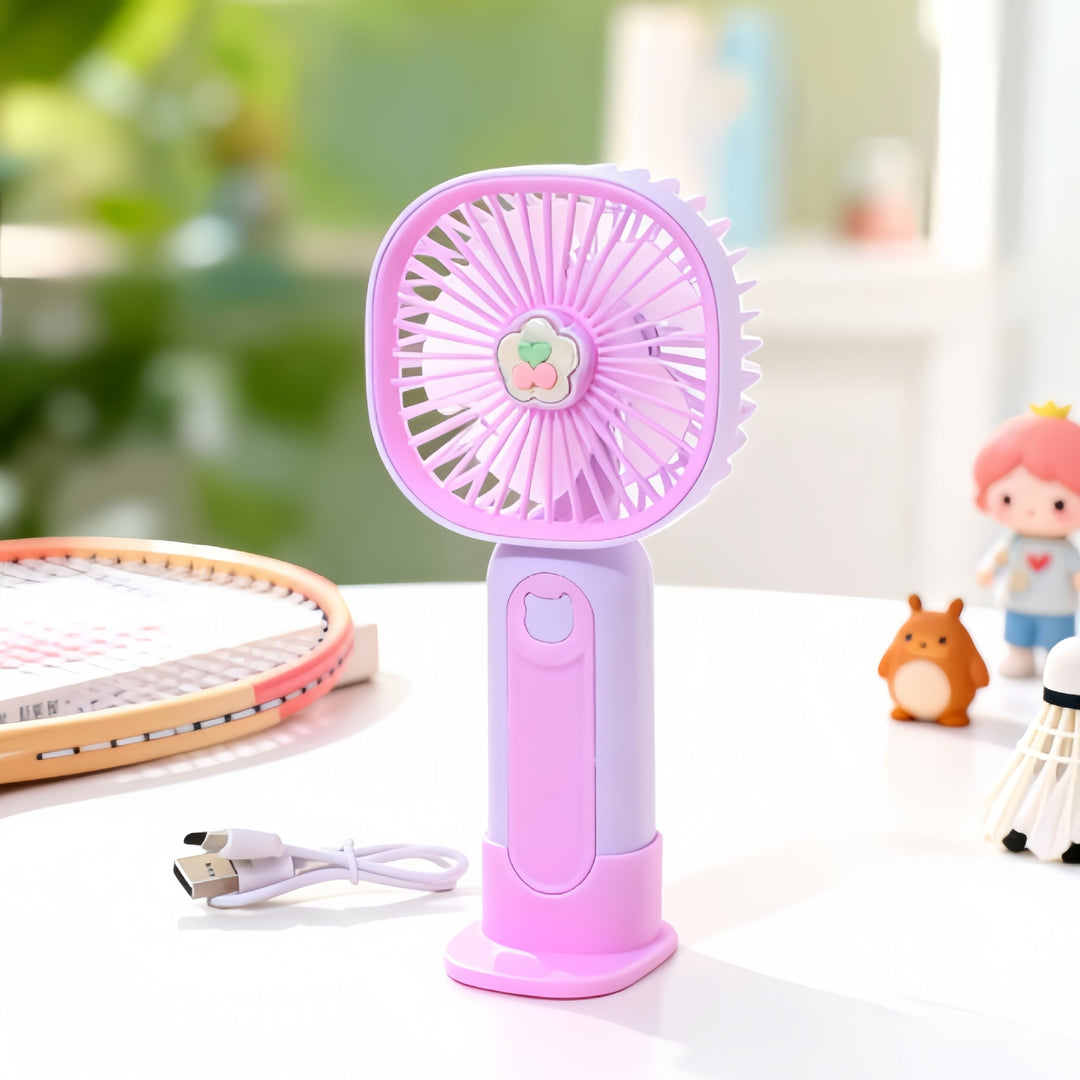 Ladies Portable USB Mini Fan with Cute Animal Design Bowlift
