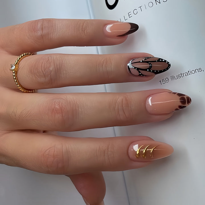 Chic Decorative Press-On Nail Art Bowlift