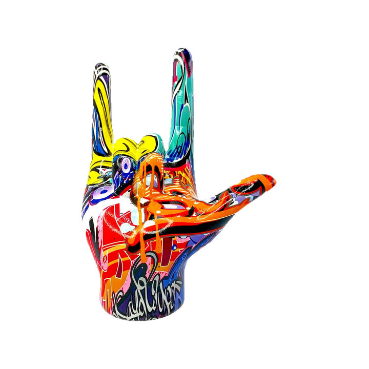 Colorful Hand Sculpture Bowlift