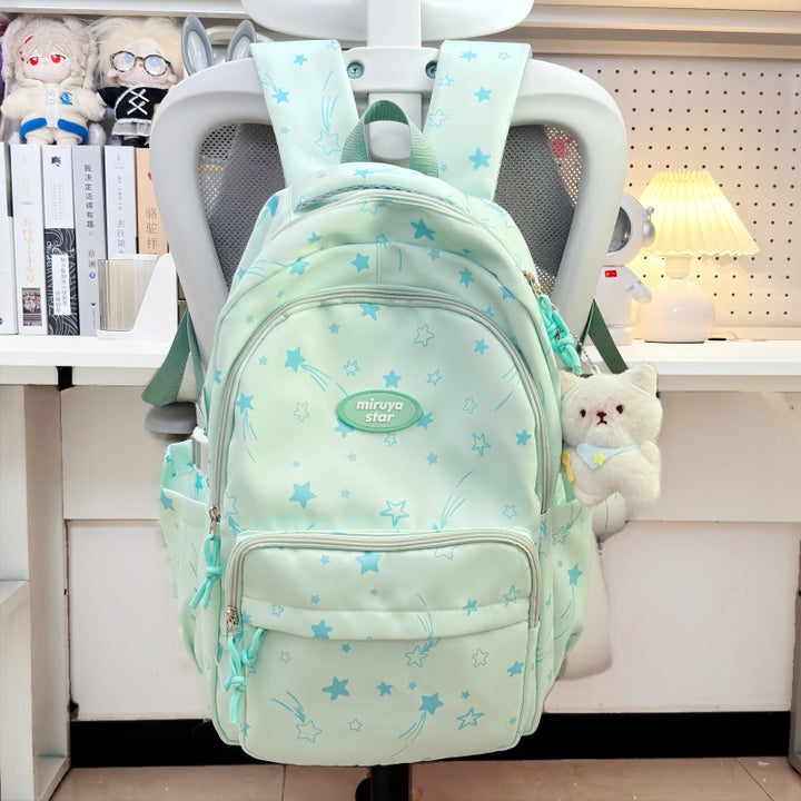 Casual Star-Patterned Backpack