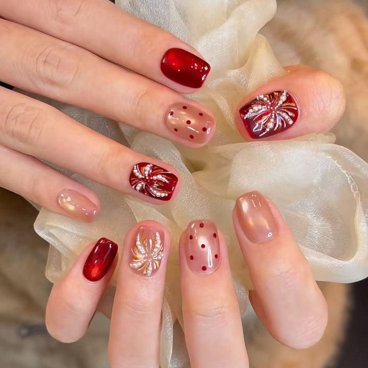 Artistic Press-On Nail Design Set Bowlift