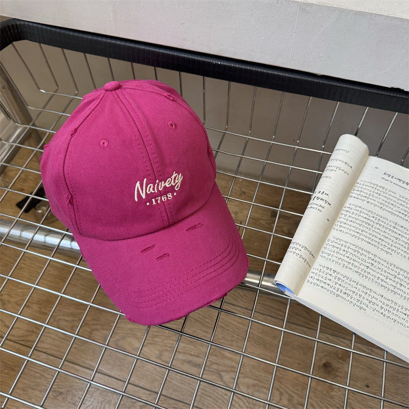 Men's Distressed Cotton Baseball Hat Bowlift