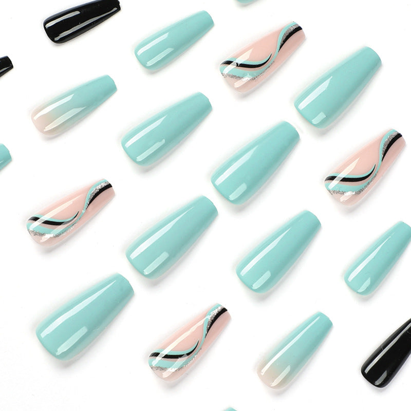 Artistic Gel Nail Extensions in Modern Design Bowlift