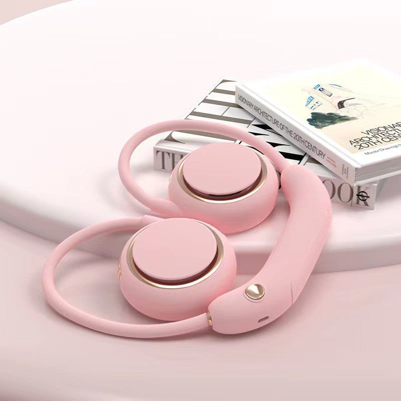 Cooling hands-free rechargeable dual bear-ear neck fan with adjustable speeds Bowlift