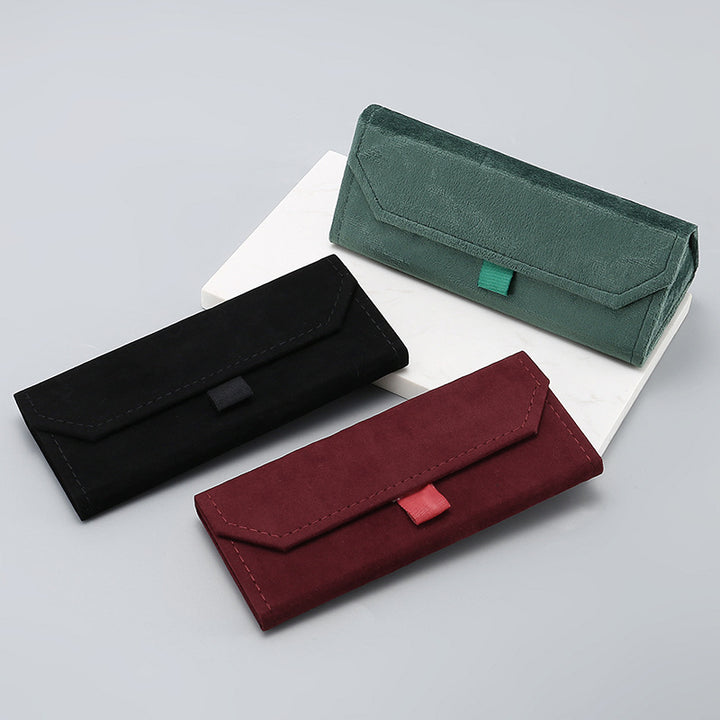Foldable Suede Sunglasses Case with Magnetic Closure Bowlift