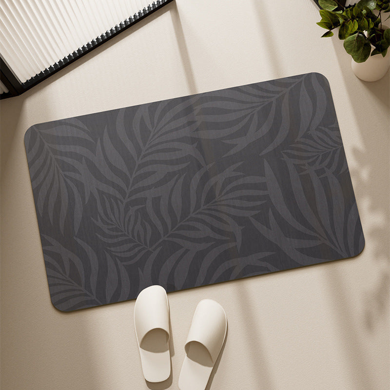 Modern Tropical Leaf Pattern Area Mat Bowlift