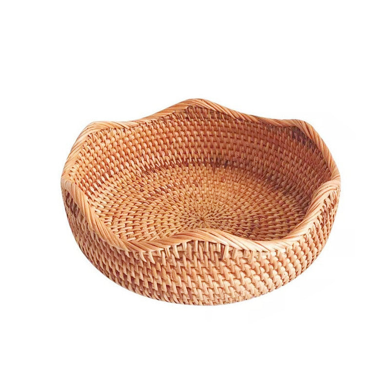 Handcrafted Round Woven Storage Basket Bowlift