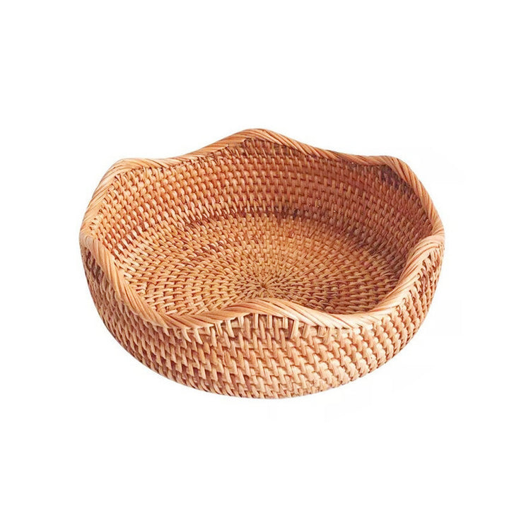 Handcrafted Round Woven Storage Basket Bowlift