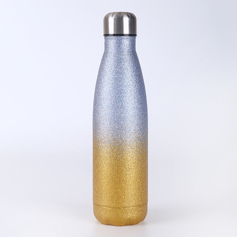 Ladies Insulated Water Bottle with Elegant Glitter Surface Bowlift