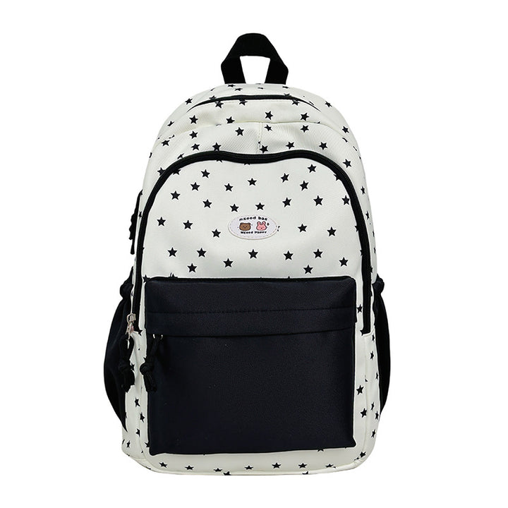 Playful Star-Patterned Student Backpack